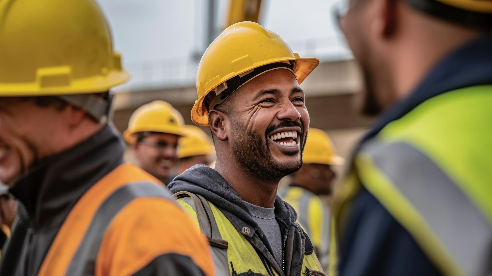 Minority Business Accelerator | Construction worker smiling | RI Builders | Rhode Island Builders Association | RIBA